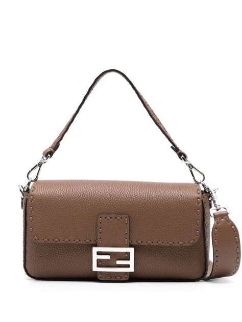 fendi baguette leather shoulder bag|Fendi detachable shoulder handbags.